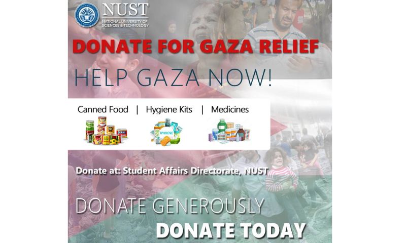NUST, Donation Drive, Gaza's Emergency Relief,