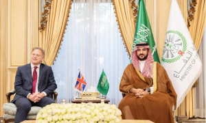 Saudi Defence Minister Receives UK Secretary of State for Defence