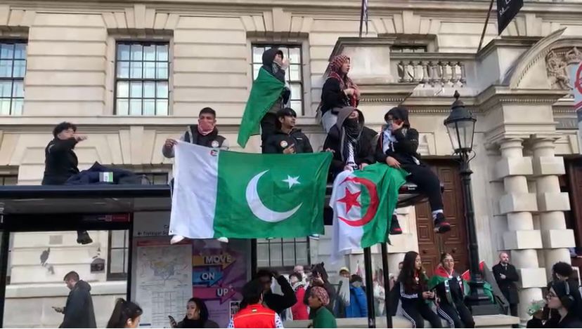 Tens of thousands of pro-Palestinian protestors, organized by Stop The War and other anti-war groups, gathered for the third consecutive week in central London to protest against Israel's ongoing brutalities against Palestinians and the bombing of Gaza, where civilians have been enduring relentless attacks.
