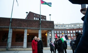 Oslo City Hall Raises Palestinian Flag in Solidarity with Gaza