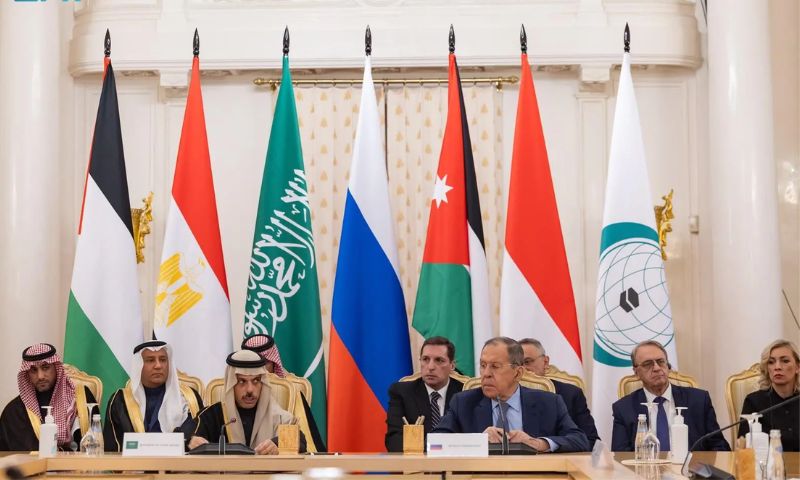 Ministerial Committee, Joint Arab-Islamic Summit, Russian FM, MOSCOW, Prince Faisal bin Farhan bin Abdullah, Minister of Foreign Affairs of the Kingdom of Saudi Arabia, KSA, official, Minister of Foreign Affairs of the Russia, Sergey Lavrov