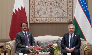 Qatar's Emir, Tamim bin Hamad Al Thani, Uzbekistan President, Shavkat Mirziyoyev, Tashkent