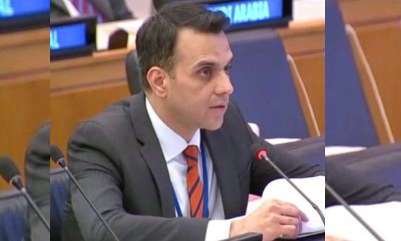 Pakistan, Israel's indiscriminate attacks, Gaza, Muhammad Usman Iqbal Jadoon, UN General Assembly, Security Council resolutions, UNGA,