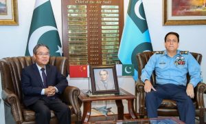 Chinese Ambassador, Jiang Zaidong, Pakistan Air Force, Air Chief Marshal, Zaheer Ahmed Baber Sidhu, Air Headquarters