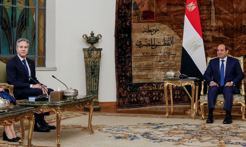 Egyptian President Abdel Fattah El-Sisi, Blinken, Egypt, Gaza, Middle East, US, Israel, Palestinian, Hamas, Antony Blinken, President, Abdel Fattah El-Sisi, Cairo, King Abdullah, Jordan, Mahmoud Abbas, West Bank