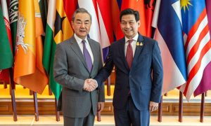 Chinese Foreign Minister, Wang Yi, Thai Deputy Prime Minister, Parnpree Bahiddha-Nukara, Bangkok,