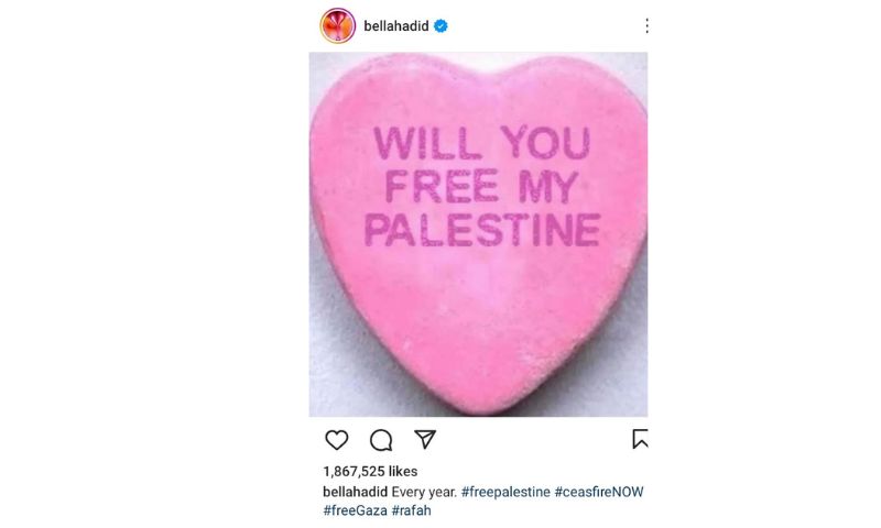 Palestinian, American, Bella Hadid, Gaza, Ceasefire, Israel, Free Palestine, Hamas,