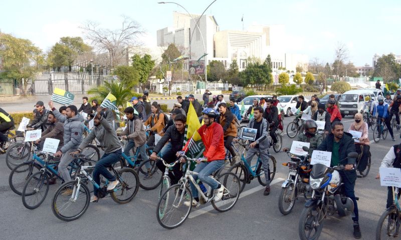 Islamabad, Kashmir Solidarity, Rally, Kashmir Solidarity Cycle Rally, Pakistan, Indian, IIOJK, Jammu and Kashmir, D-Chowk, Islamabad Press Club,

