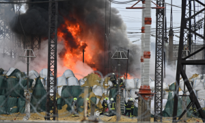 Emergency Power Shutdowns in Ukraine after Russian Attack