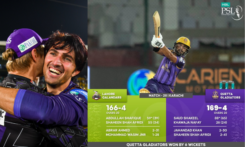 PSL 9: Quetta Gladiators Clinch Last-Ball Victory Over Lahore Qalandars to Secure Playoffs Spot