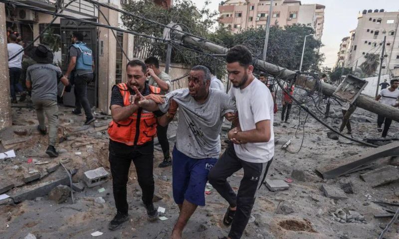 Israeli Forces, Strike, Aid Trucks, Gaza, Palestinians, Health Ministry, Jabalia refugee camp, Gaza City, UN, OCHA, Kuwait Roundabout, Gaza Strip