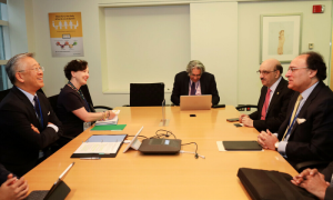Aurangzeb Meets Donald Lu, US Officials