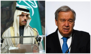 Saudi FM Receives Telephone Call from UN Secretary-General