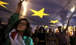 Thousands Protest in Georgia Against Bill on Foreign Agents 1