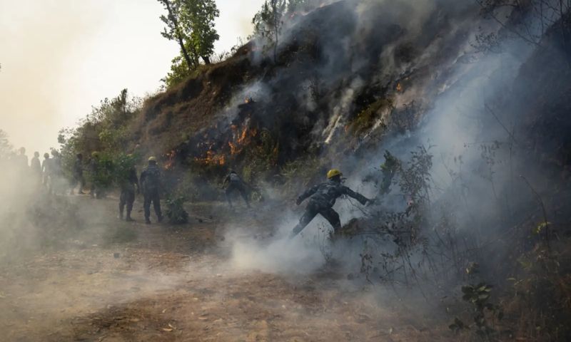 Kathmandu Battles Massive Wildfire as Nepal's Heatwave Worsens