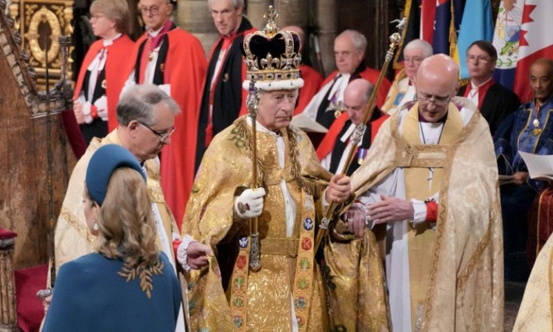 Britain, King Charles III, Prince Harry, Buckingham Palace, London. Queen Elizabeth II, Canterbury, Justin Welby, Westminster Abbey, Catherine, Princess of Wales, Prince William