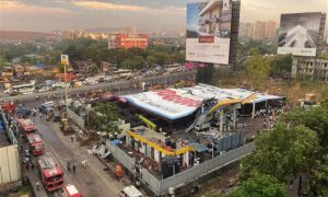 Mumbai, India, Billboard, Petrol Station, Storm, Rain, Social Media, Media, Police, Train, International Airport