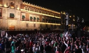 Supporters, Sheinbaum, Mexico's Zocalo