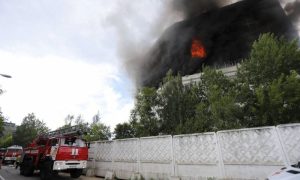 Moscow, Russia, Fire, Russian Electronics Research Institute, TASS News Agency, Smoke, Building, Social Media, Telegram