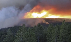 Massive Fire, California, US,