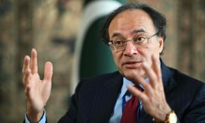 Pakistan's Finance Minister Muhammad Aurangzeb