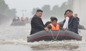 Kim Jong Un, Flood-hit People, Capital