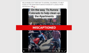 Fact Check, 2015, Video, Mongols, Bikers, Miscaptioned, Hells Angels, Aurora