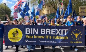 London, UK, rejoin, European Union, Protesters, Brexit, Downing Street, Parliament Square, Brexit, Labour government, Keir Starmer,