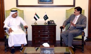 UAE, Ambassador, Hamad Obaid Ibrahim Salem Al Zaabi, Sindh Chief Minister, Syed Murad Ali Shah, CM House, UAE Consul General, Karachi, Bakheet Ateeq Al Remeithi,