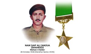 Services Chiefs, Armed Forces of Pakistan, Naik Saif Ali Janjua Shaheed, Nishan-e-Haider, Pir Kaleva Ridge, sovereignty,
