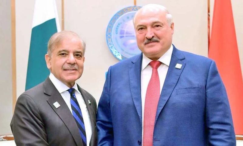 Prime Minister Shehbaz Sharif, President of the Republic of Belarus Aleksandr Lukashenko