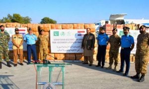Pakistan, NDMA, relief consignment, Syria, Lebanon, Gaza, Israeli military actions, Middle East,