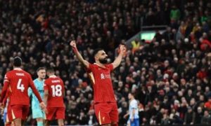 Mohamed Salah, trademark strike, Liverpool, Brighton, Premier League,