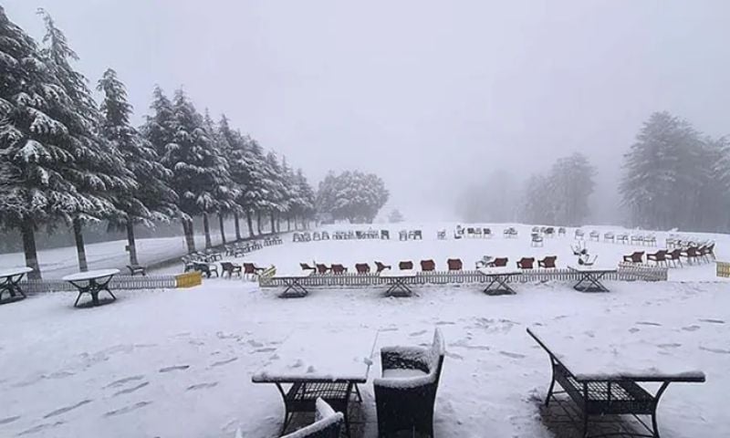 Snow Wall, Winter, Murree,