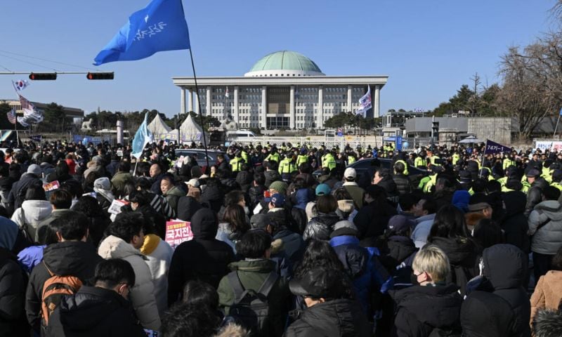 South Korean President, Impeachment Vote, Thousands Rally