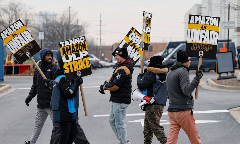 Amazon, Strike, Labour, Salary, US, Chicago, Seattle, Los Angeles, Starbucks