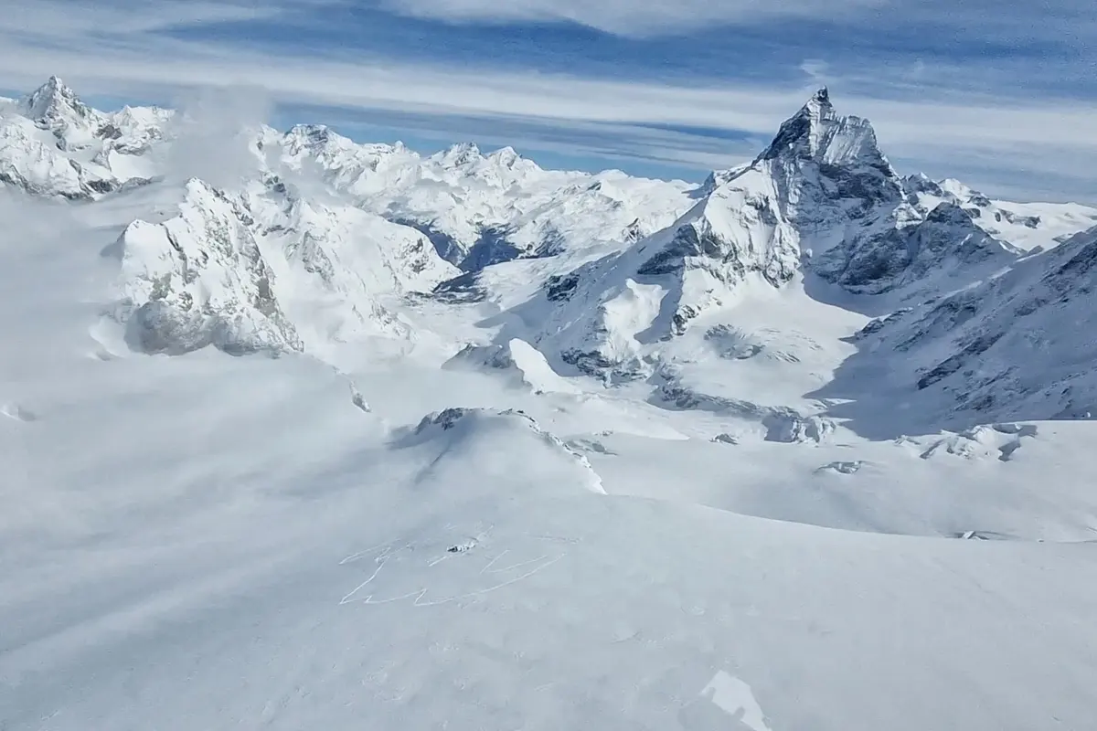 Avalanche, Skier, Cheilon Glacier, Swiss,