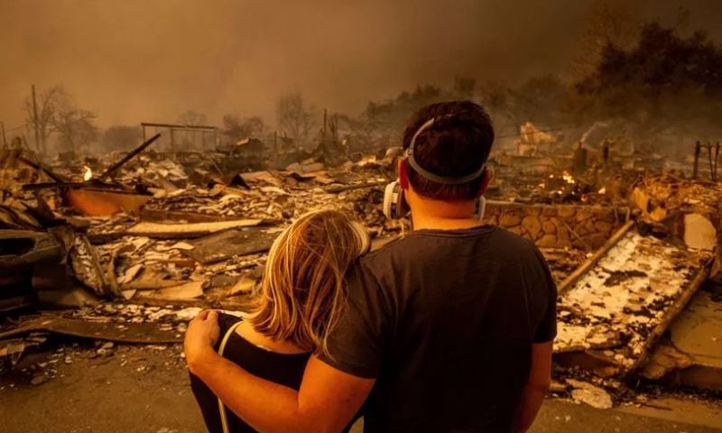 US, Hollywood Hills, California, Pacific Palisades, Blaze,