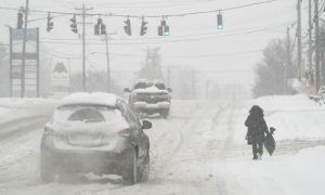 US, chilly winds, snow, blizzard warning