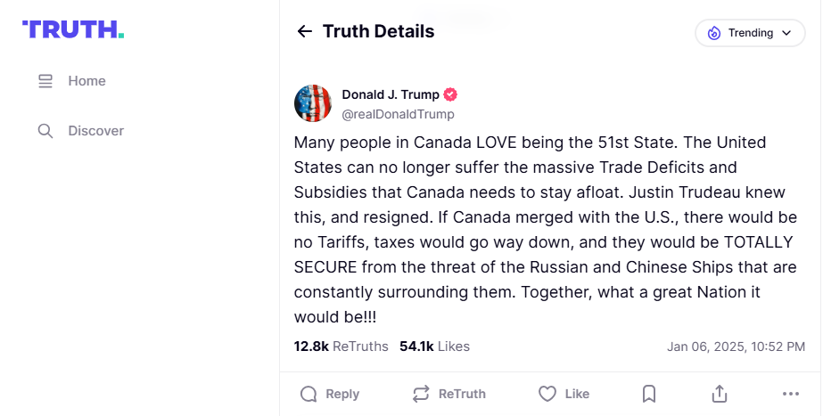 Donald Trump, Canada, Justin Trudeau, Trump,
