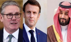 Saudi Arabia, Crown Prince, Macron, British, Prime Minister, Gaza, Israel,