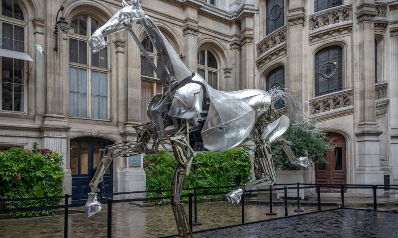 The Paris Olympics Horse Zeus Airlifted to the Mont-Saint-Michel