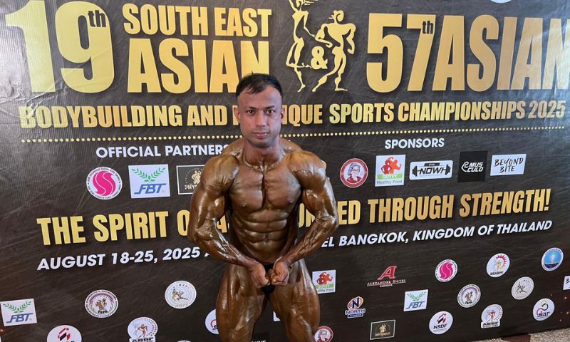 Pakistan, Athlete, Firasat Ali, Gold Medal, Asian Bodybuilding Championship, Thailand, India
