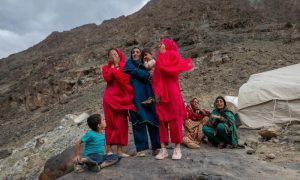 The Taalidas disaster displaced hundreds of families now living in tents in harsh condition. Photo: Taseer Beyg