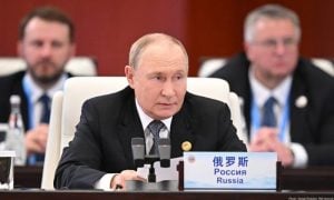 💬 President Vladimir #Putin: #SCO makes a tangible contribution to strengthening cooperation & mutual trust across the Eurasian continent, helping lay the political and socioeconomic foundations for a new system of stability & security in Eurasia.