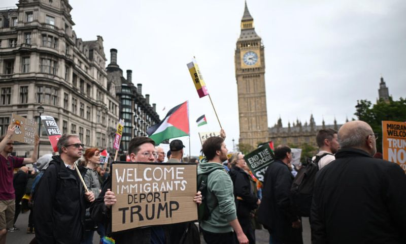 Donald Trump, UK, State Visit, US, Gaza, Palestinian, Protest,