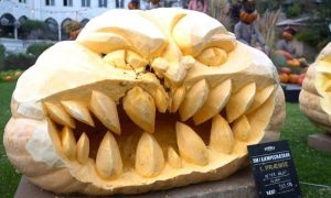 Giant Pumpkins are Carved for Copenhagen's Annual Halloween Competition