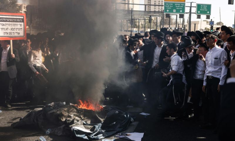 Israel, Ultra-Orthodox Jews, Protest, Military Service, Netanyahu,