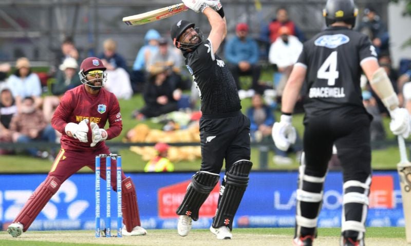 Mitchell Ton Steers New Zealand to Seven-Run Win in First West Indies ODI