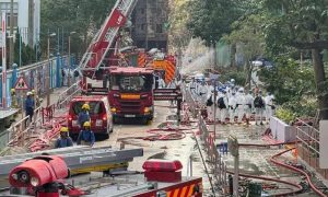 Hong Kong Fire, China, Apartment, Rescue, Mourning,